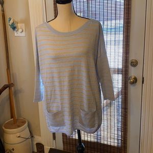 Lilly Pulitzer Cobo Sweater XXS Heathered Crew Blue Coastal Shell Stripe NWT